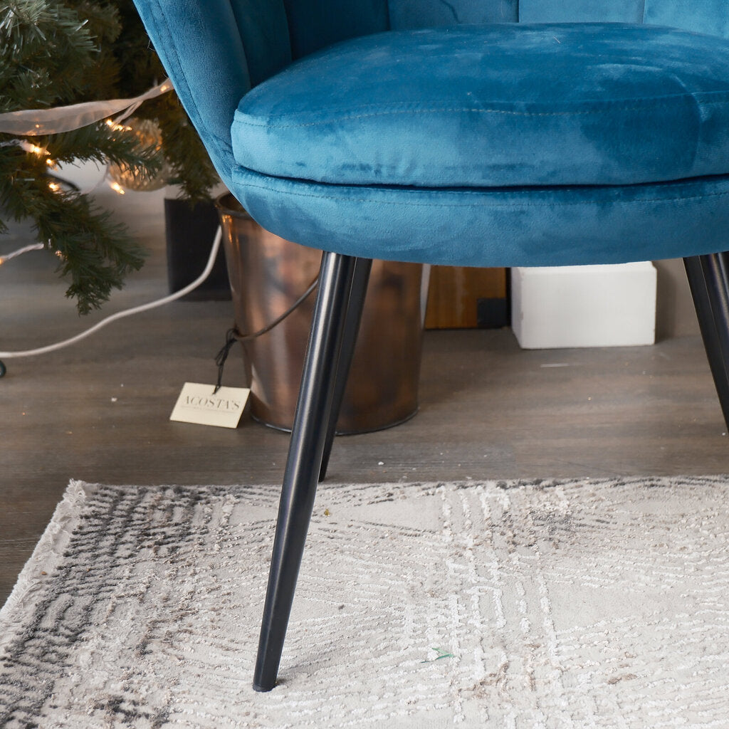 Velvet Scalloped Leisure Chair