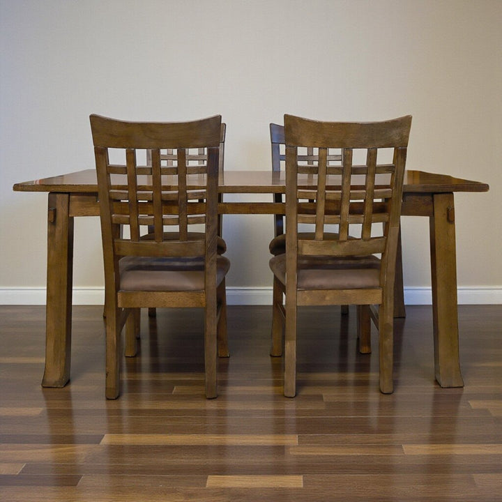 Wooden Dining Table with 4 Chairs
