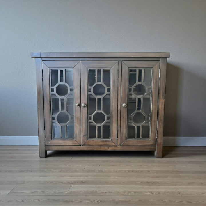 Orig Price $650 - Console w/ Glass Doors