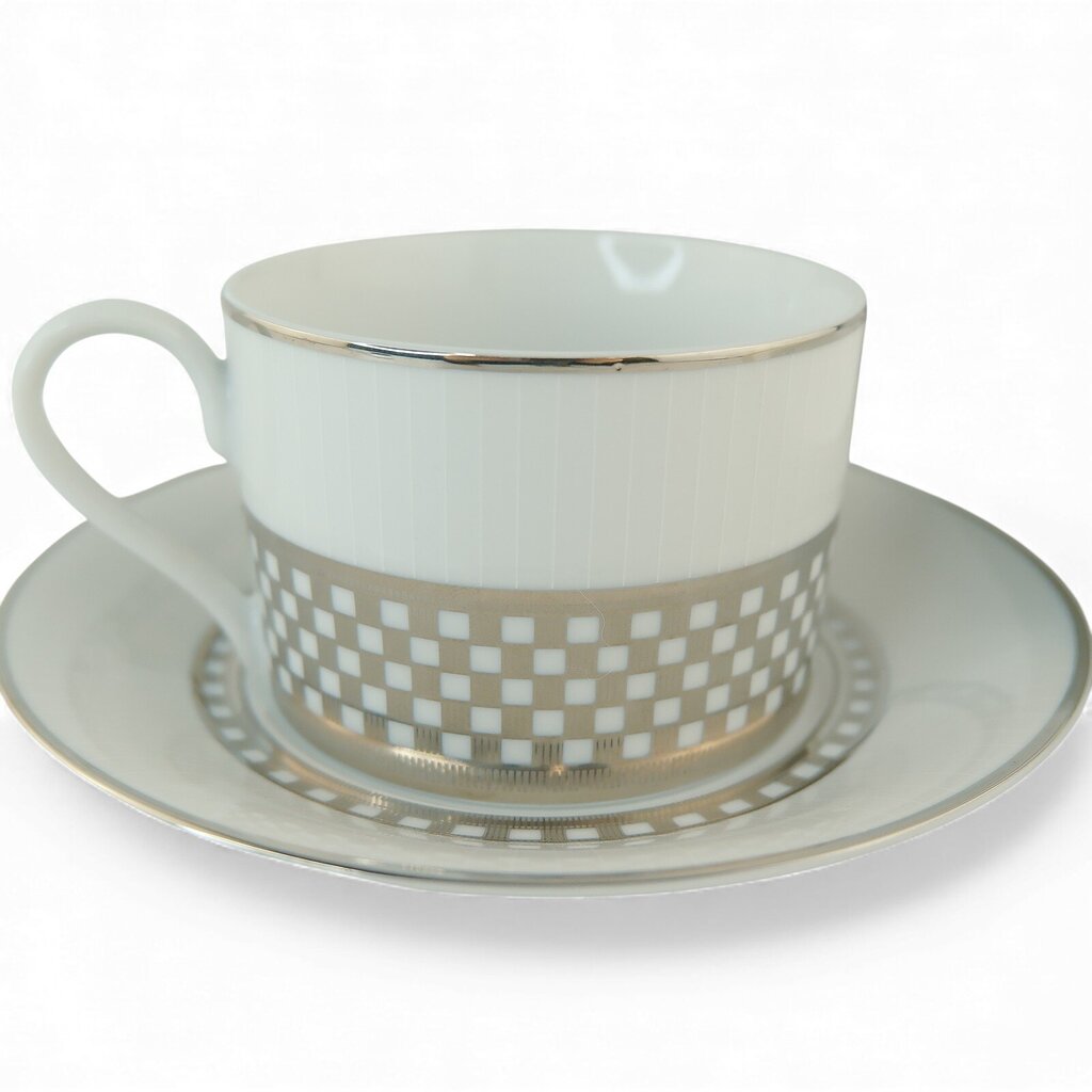 Orig Price $800 - 5pc Place Setting for 14 + extras & Servware - Platinum Symmetry Collection