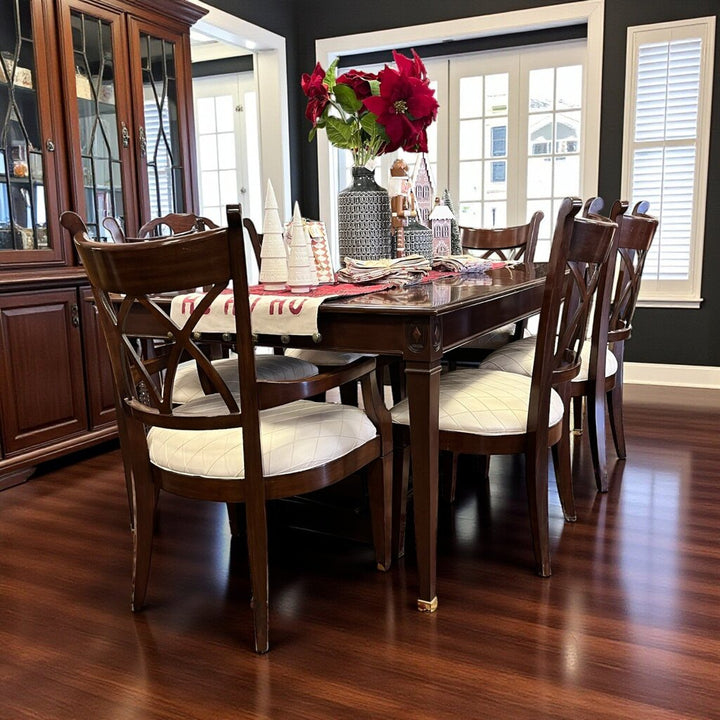 Orig Price $6000 - Dining Table w/ 6Chairs & 2 Leaves