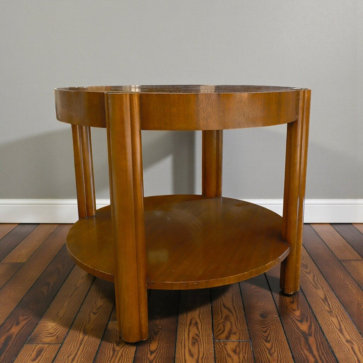 Brass Clover Two-Tier End Table