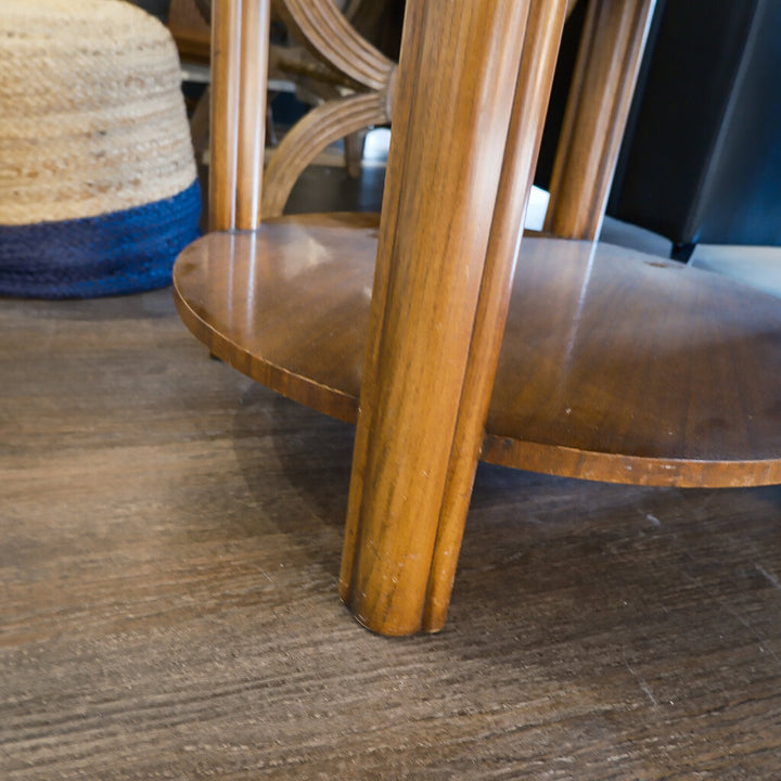 Brass Clover Two-Tier End Table - Acosta's Home