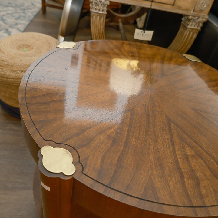 Brass Clover Two-Tier End Table