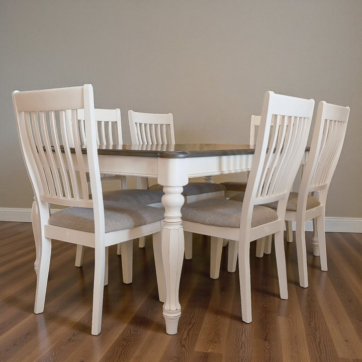 Orig Price $2114 - Dining Table with 2 Leaves and 6 Chairs
