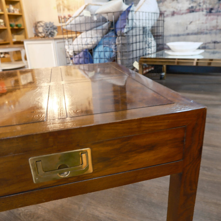 Burled Campaign End Table