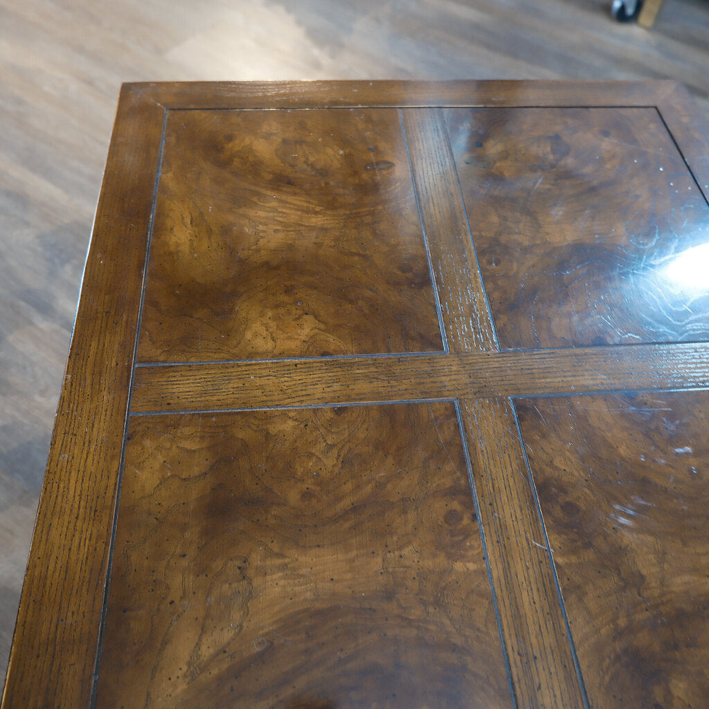 Burled Campaign End Table