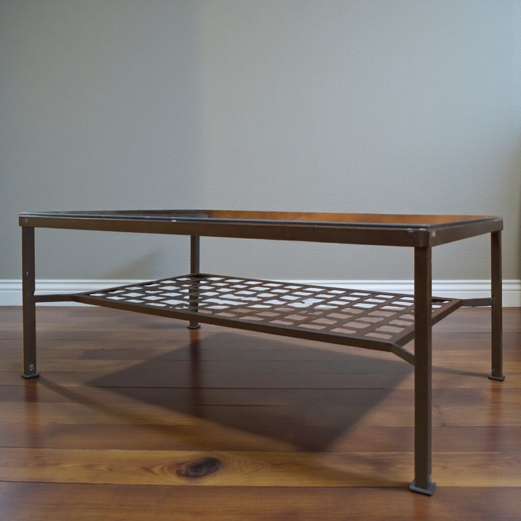 Metal and Glass Cocktail Table - Acosta's Home