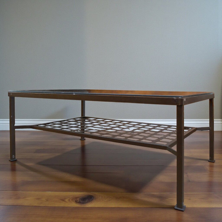 Metal and Glass Cocktail Table - Acosta's Home