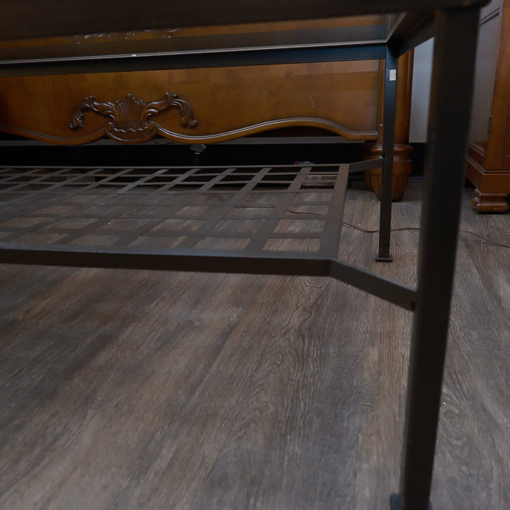 Metal and Glass Cocktail Table