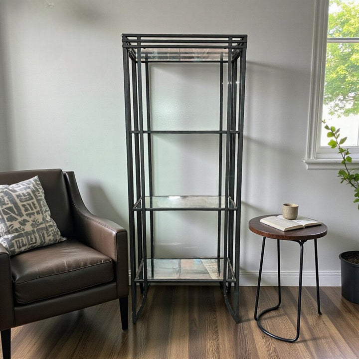 Orig Price $450 - Metal & Glass Etagere