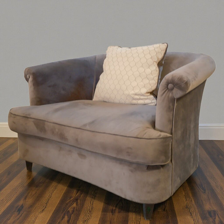 Velour Snuggler Arm Chair