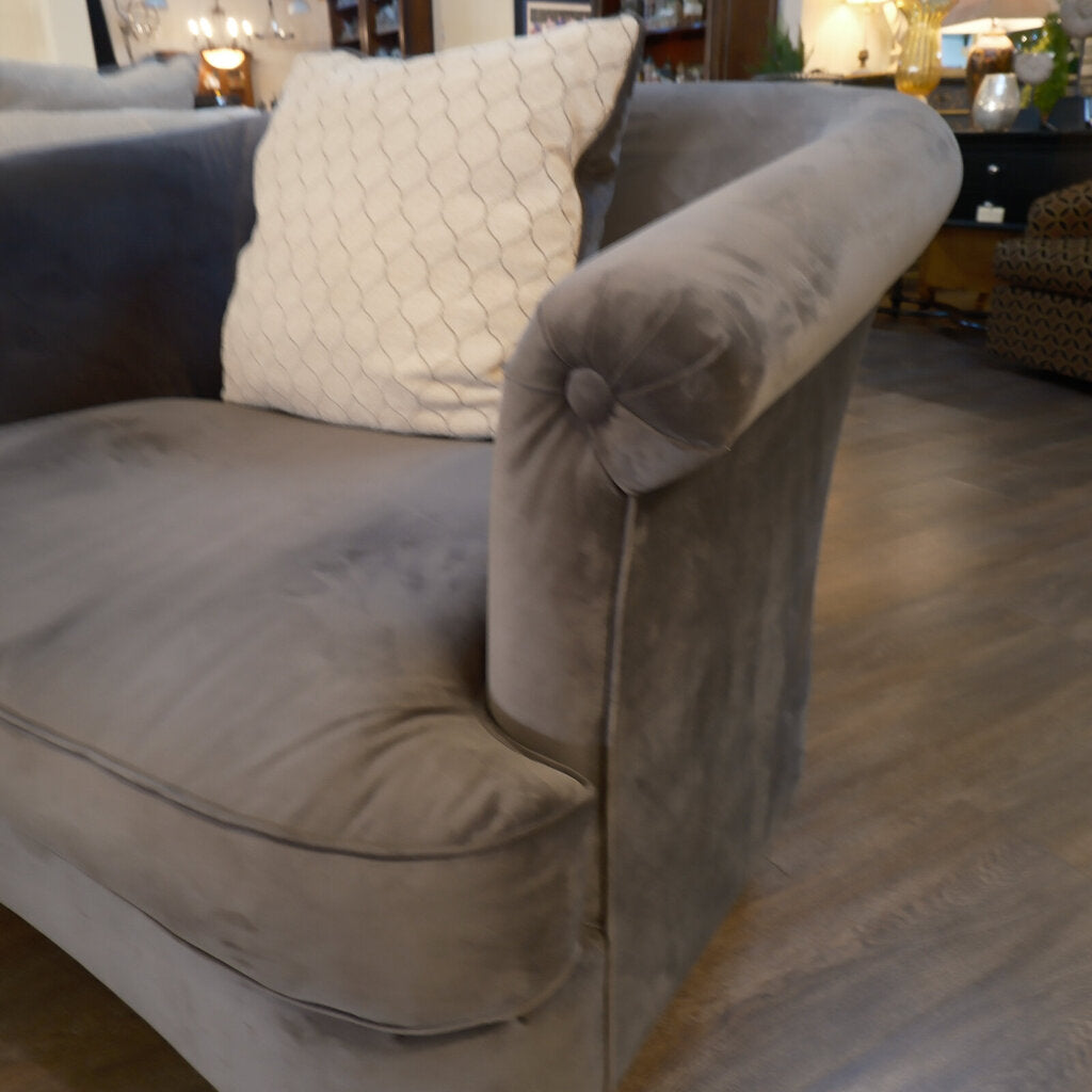 Velour Snuggler Arm Chair