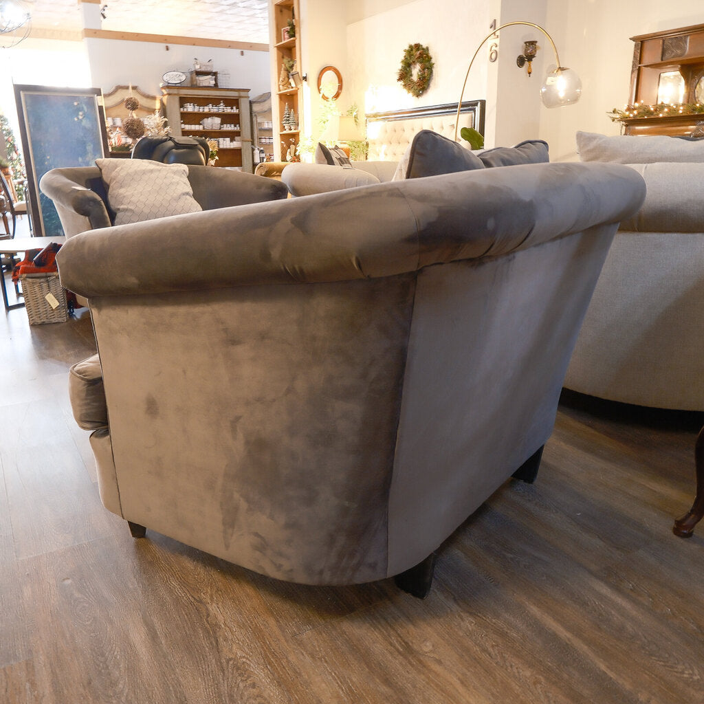 Velour Snuggler Arm Chair