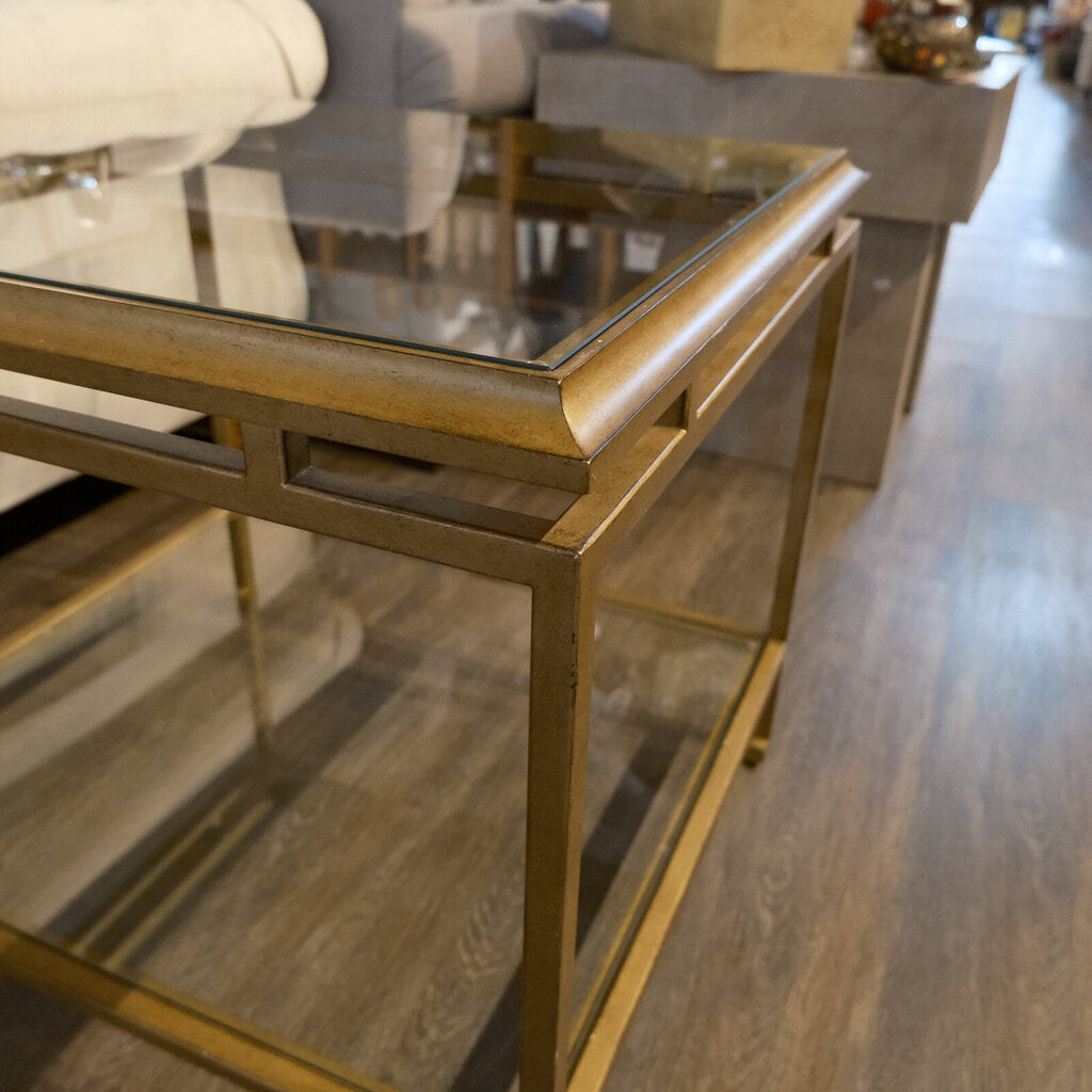 Orig Price $525 - Glass Top End Table