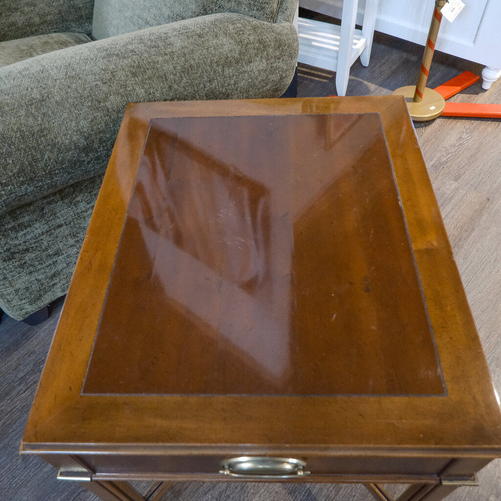 Mid Century End Table with Drawer