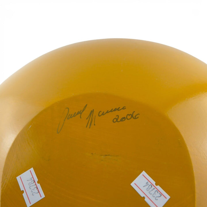 Hand Painted Wooden Art Bowl Signed Paul Munro 2006