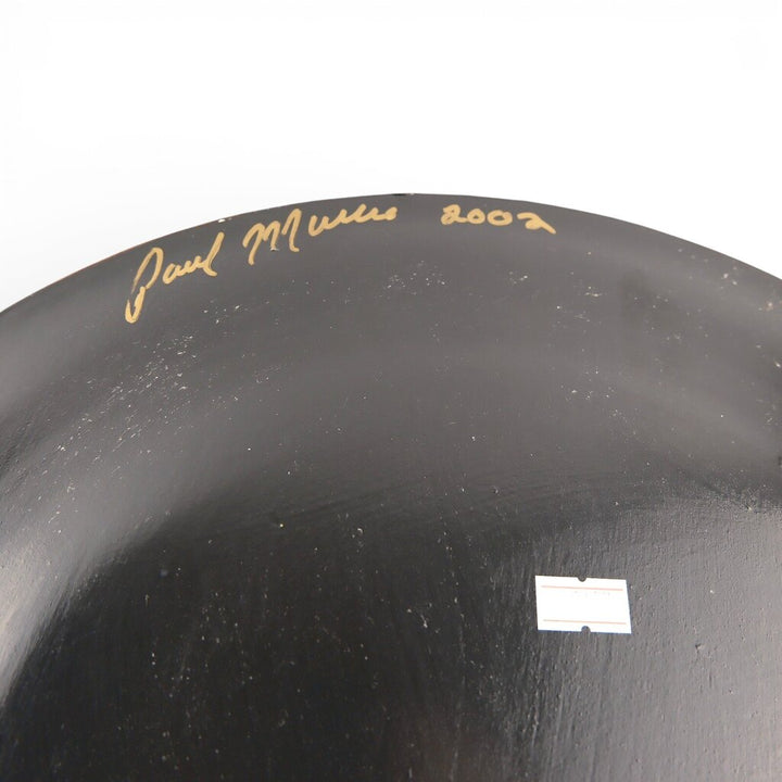 Hand Painted Wooden Art Plate Signed Paul Munro 2002