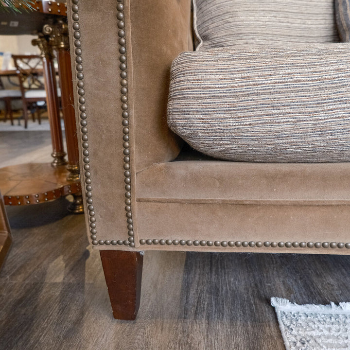 Orig Price $7500 - Tufted Sofa with 5 Designer Pillows