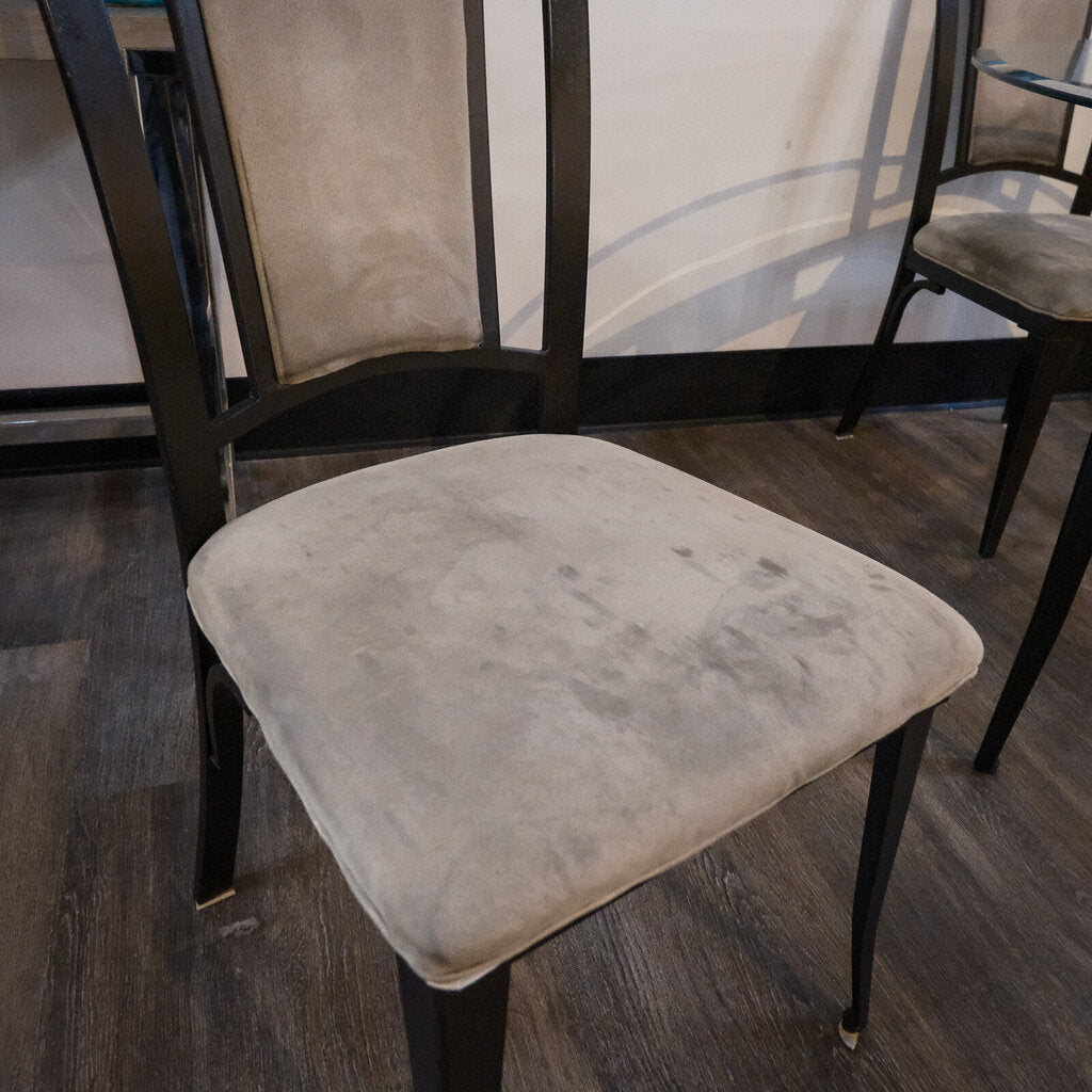 Glass Top Dining Table with 3 Chairs