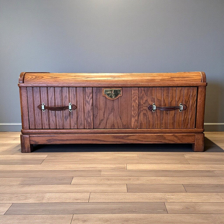 Cocktail Table w/ Leather Handles