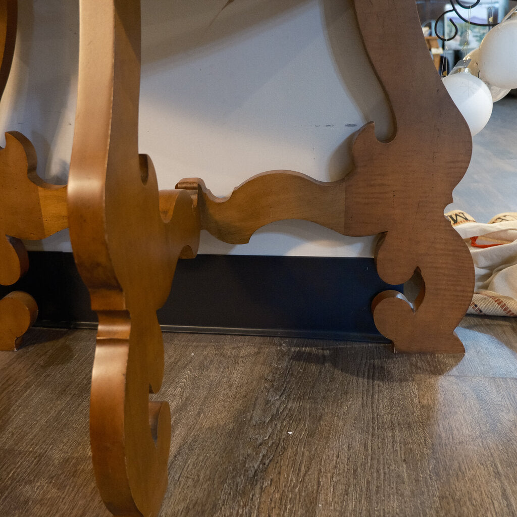 Orig Price $1700 - Italian Baroque Style Demi-Lune Accent Table