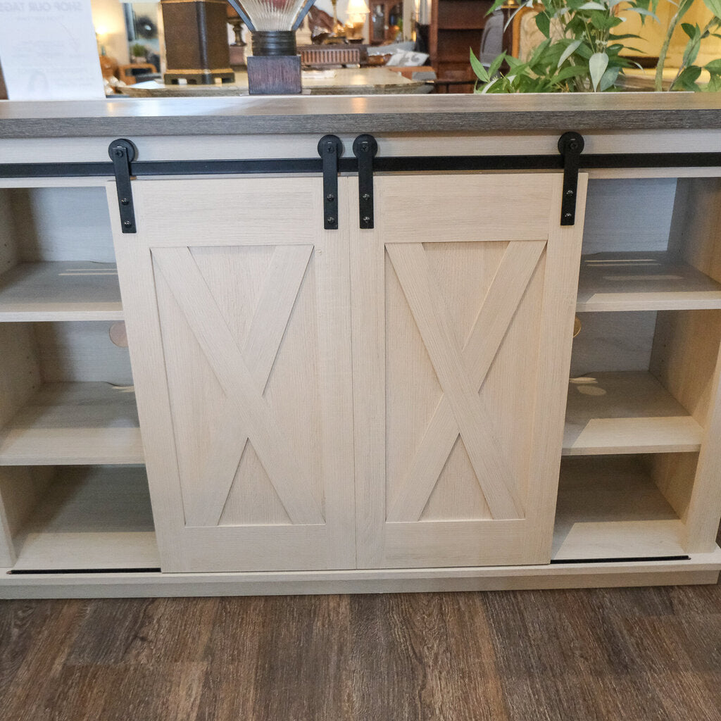 Barn Door Media Cabinet
