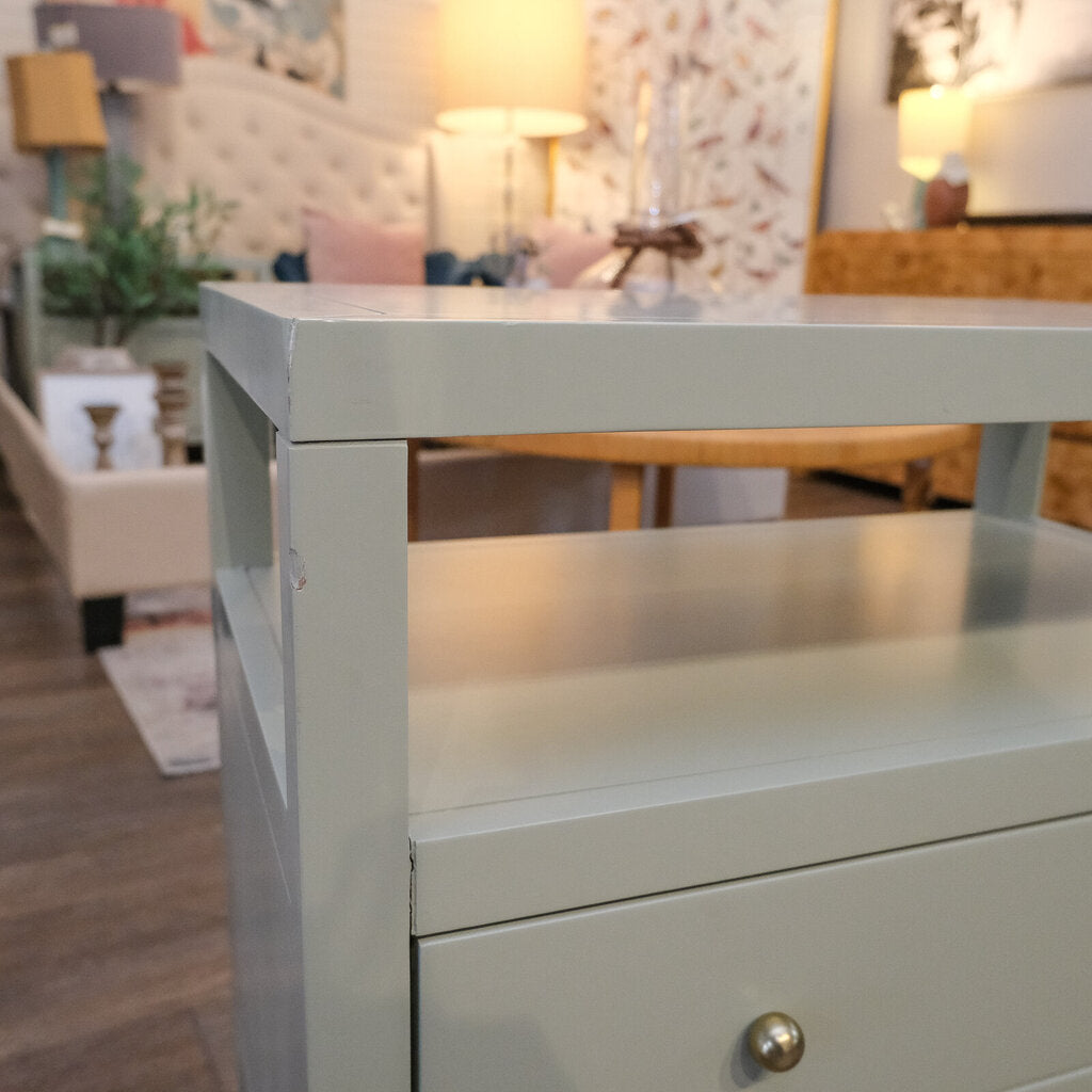 Nora 2 Drawer Nightstand - Mint Green