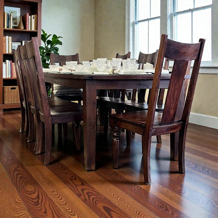 Orig Price $18,000 - Custom Dining Table w/ 8 Chairs - Acosta's Home
