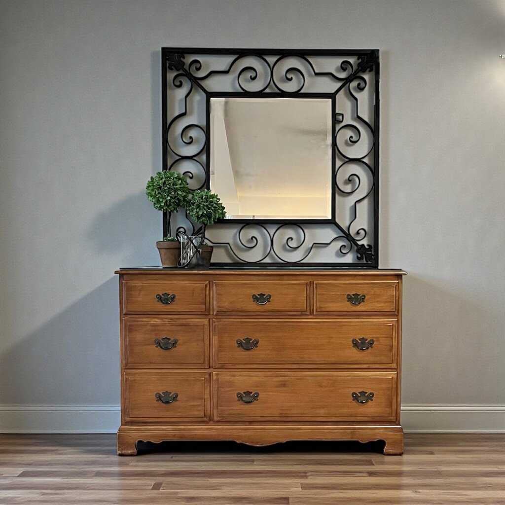 Dresser w/ Glass Top - Acosta's Home