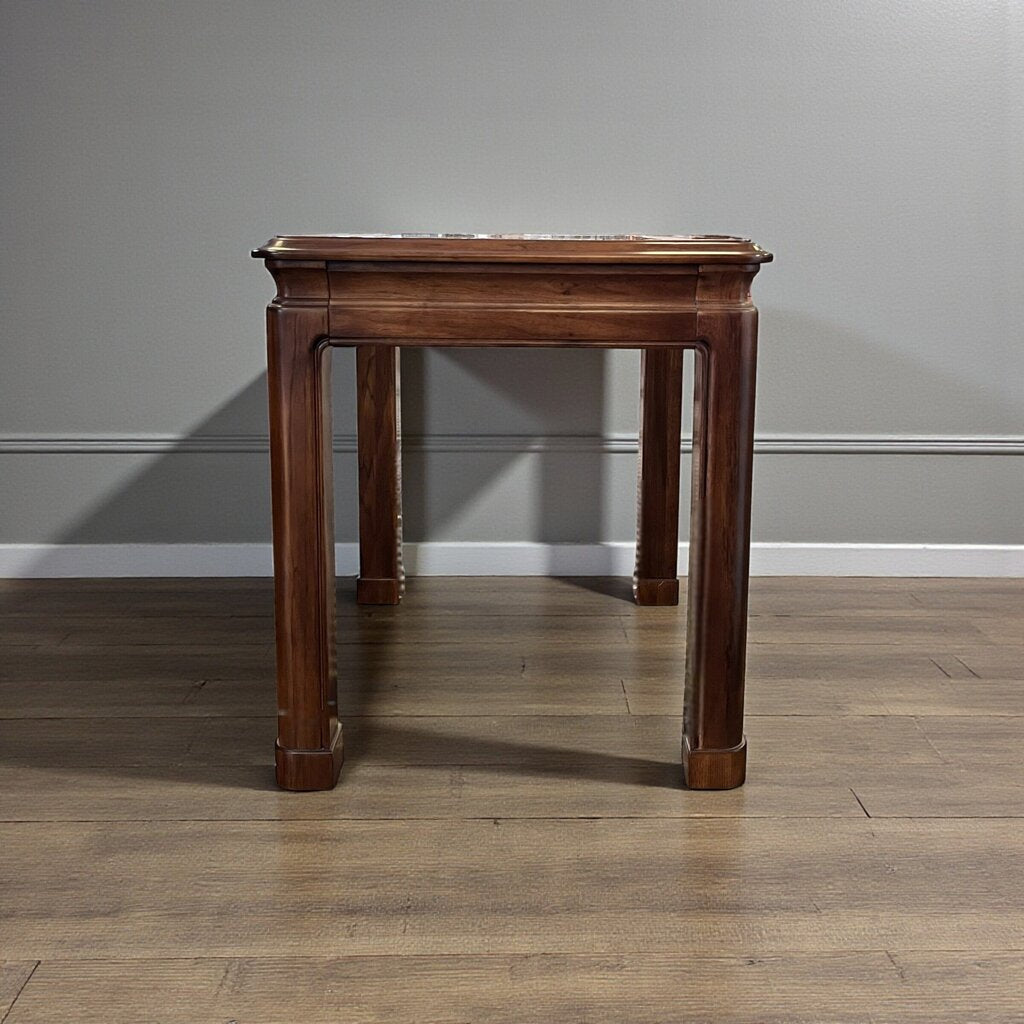 Side Table w/ Glass Insert - Acosta's Home