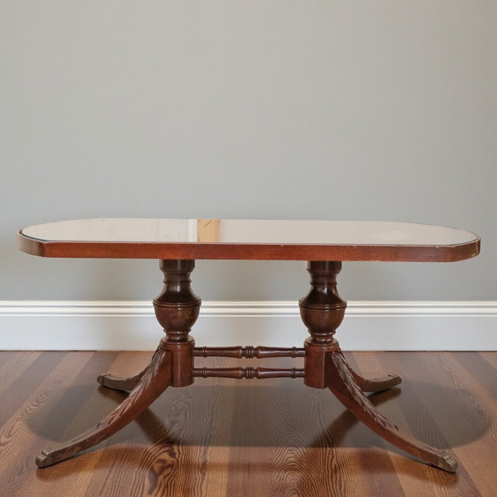 Early 20th Century Duncan Phyfe Style Oval Cocktail Table 7379 - Acosta's Home