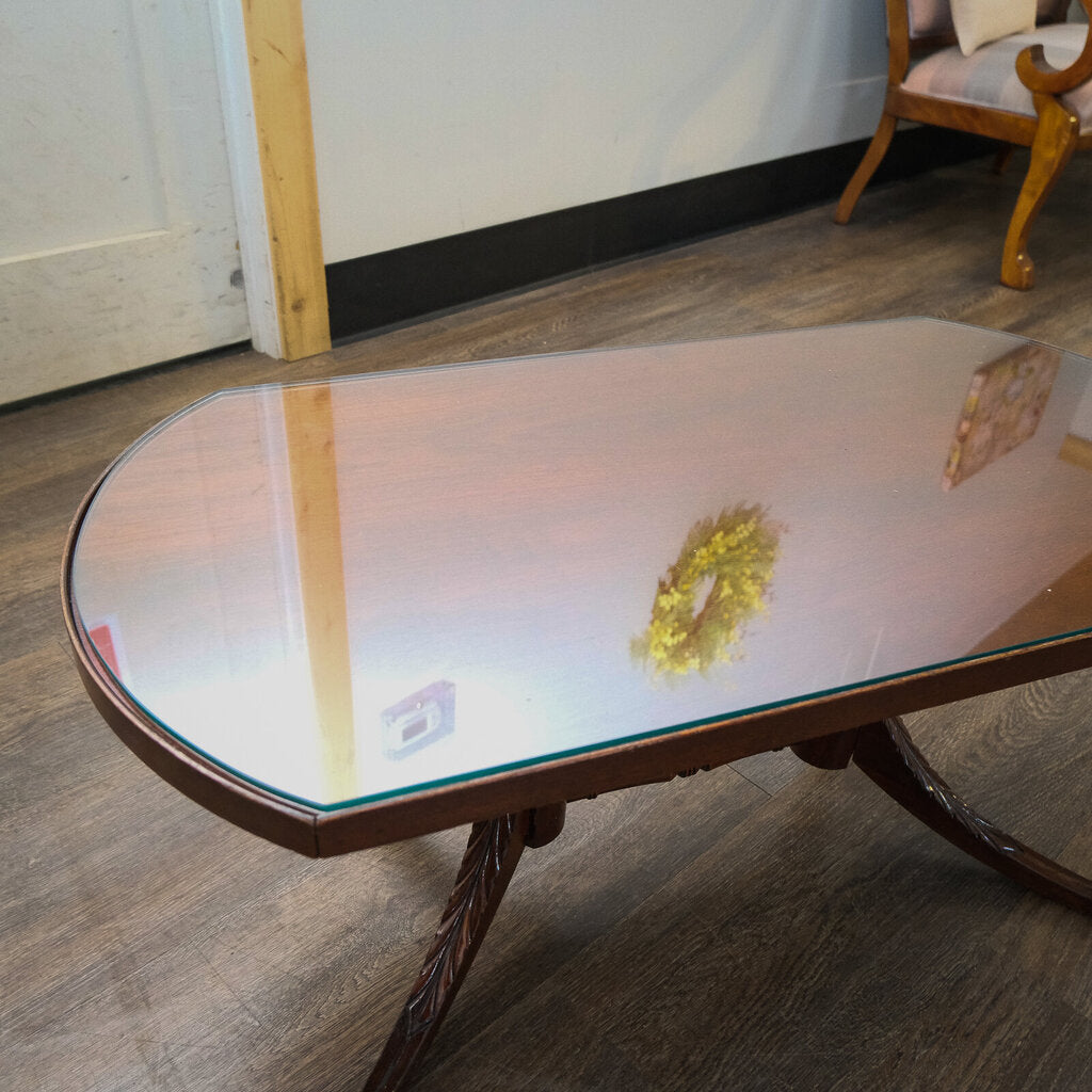 Early 20th Century Duncan Phyfe Style Oval Cocktail Table 7379 - Acosta's Home