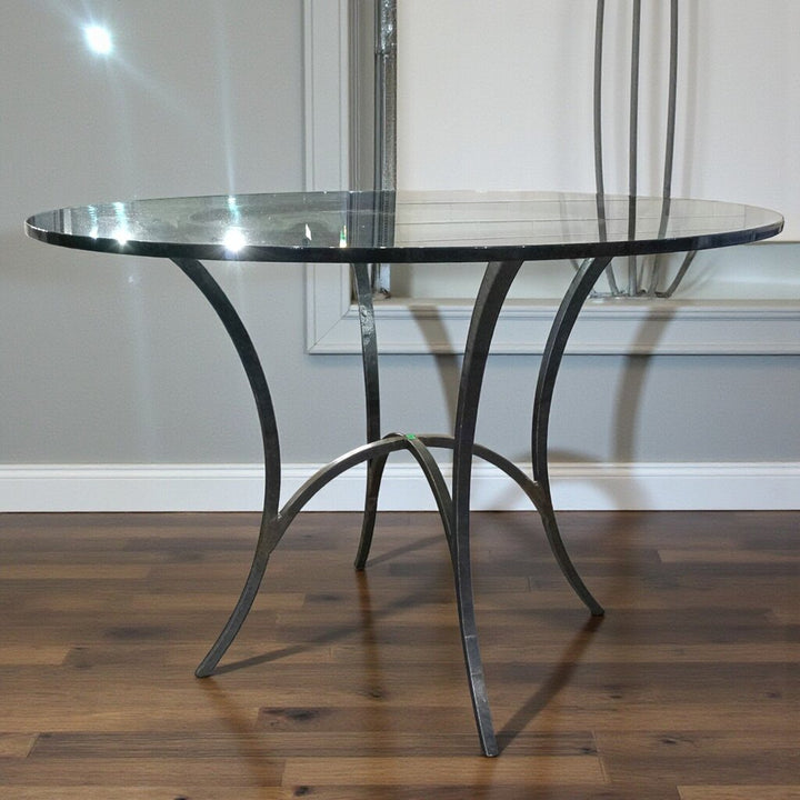 Orig Price $1649 - Round Glass Top Dining Table - Acosta's Home