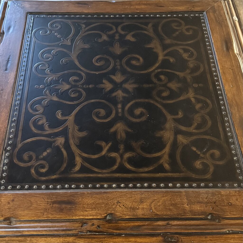 Accent Wooden Scroll Top Table - Acosta's Home