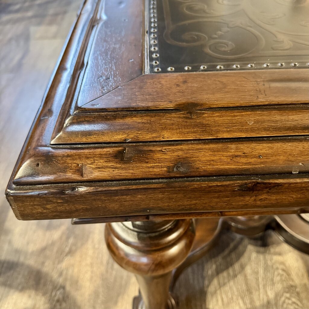 Accent Wooden Scroll Top Table - Acosta's Home