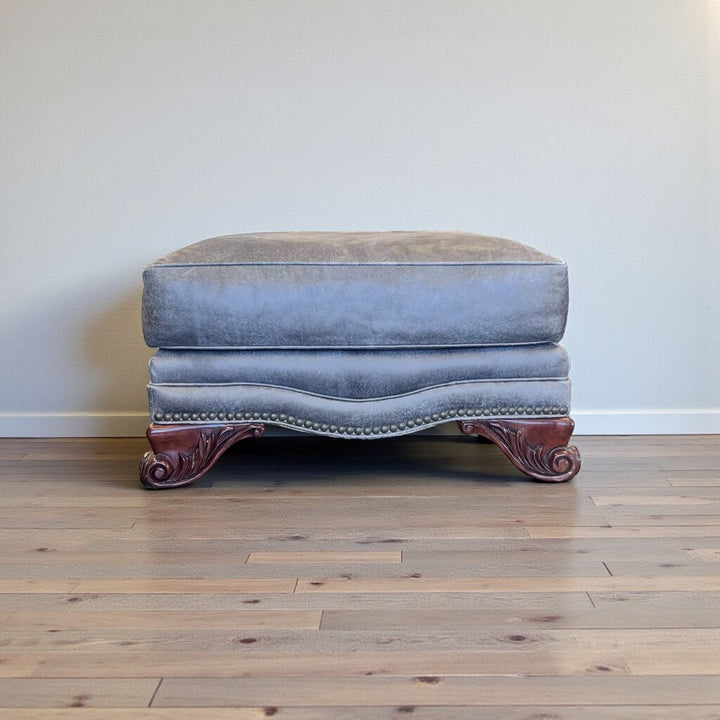 Orig Price $600 - Leather Ottoman - Acosta's Home