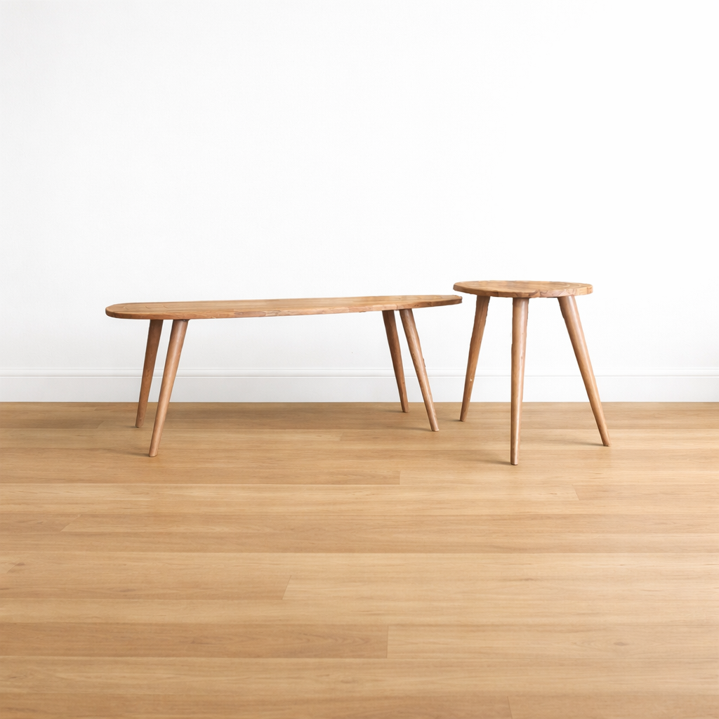 Orig Price $329 - Beech Wood Cocktail & End Table Set - Acosta's Home