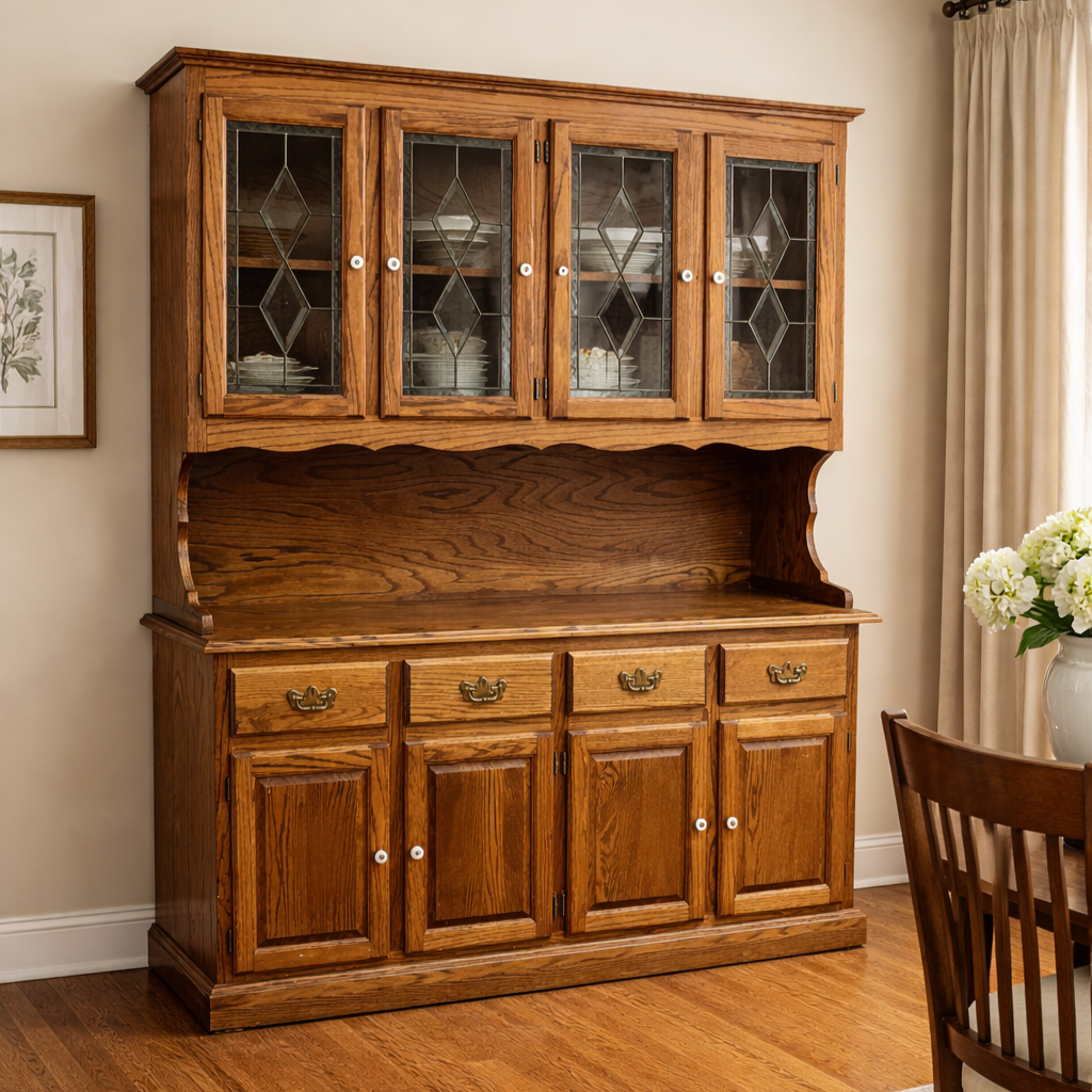 Hutch w/ Glass Doors - Acosta's Home