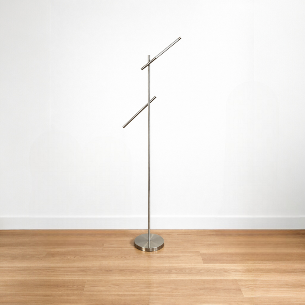 Brushed Nickel Dual Touch Floor Lamp - Acosta's Home