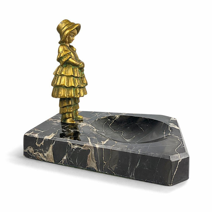 Antique Cast Metal & Marble Change Dish - Acosta's Home