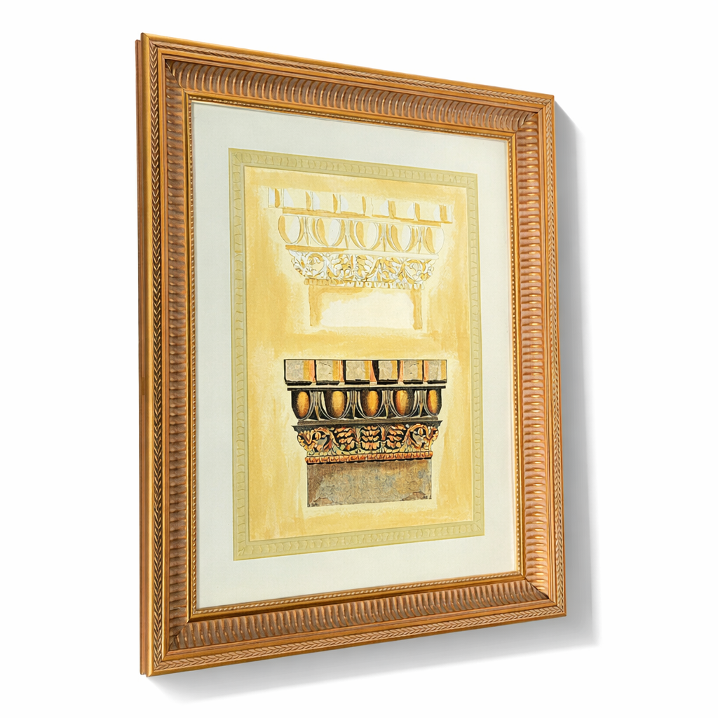 Framed Neoclassical Architecture Lithograph A - Acosta's Home