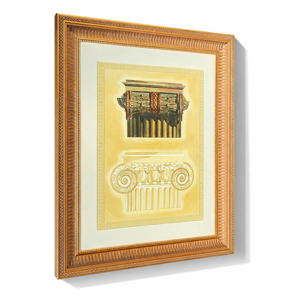 Framed Neoclassical Architecture Lithograph B - Acosta's Home