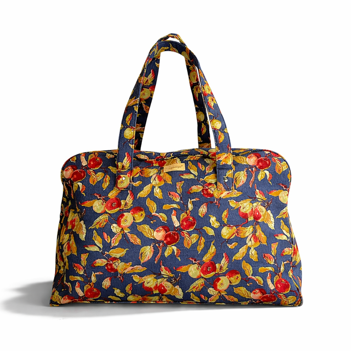 Overnight Tote Bag w/ Apple Pattern Fabric - Acosta's Home