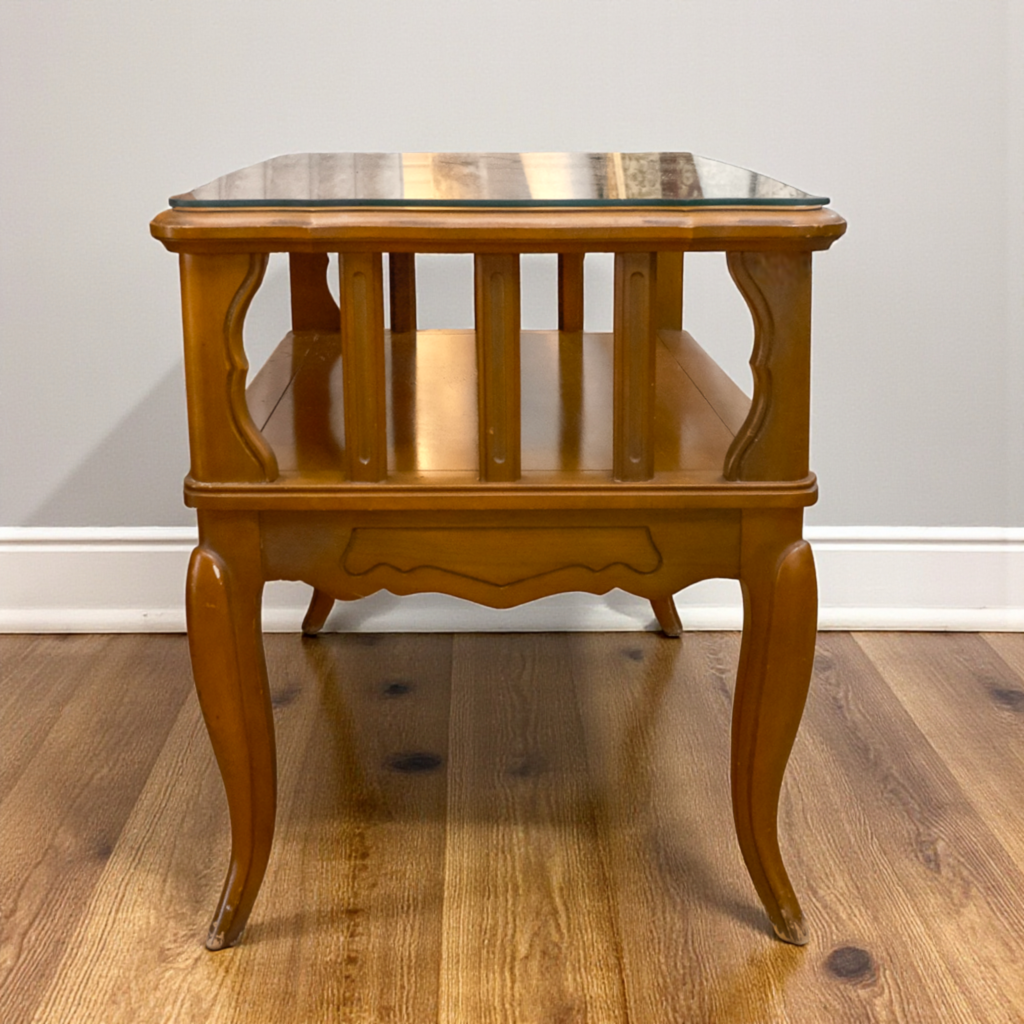 Antique French Provincial Style 2 Tier End Table - Acosta's Home