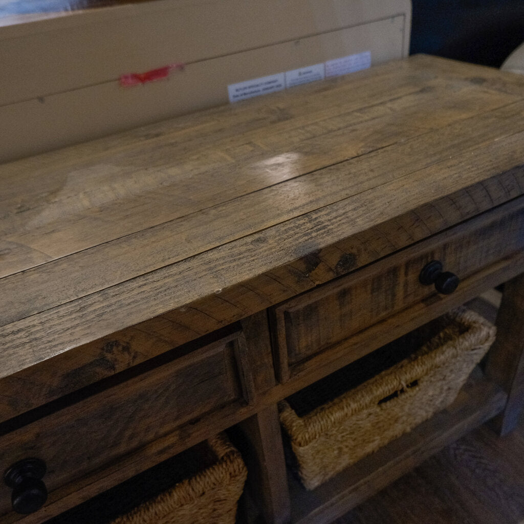 Orig. Price $799 - Media Console with 3 Baskets - Acosta's Home