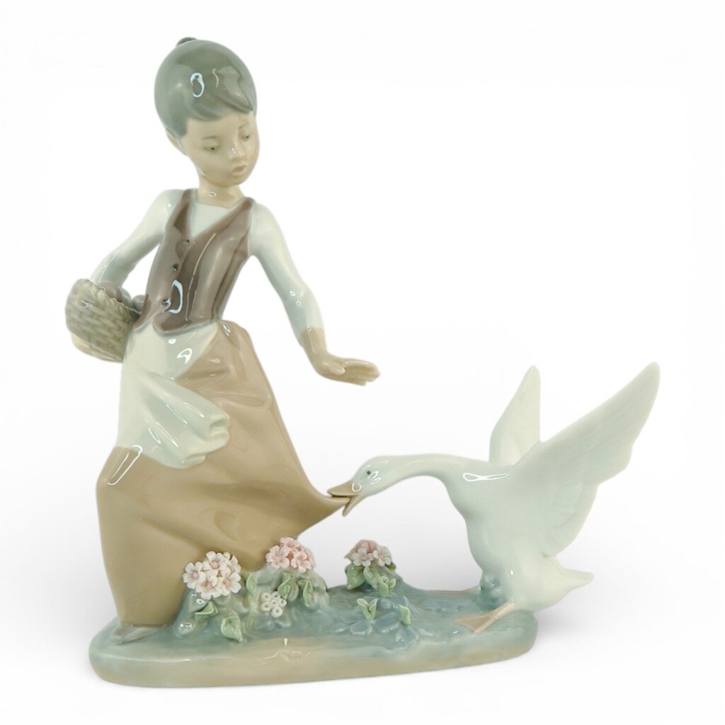 Agressive Goose - Girl With Egg Basket 1288 - Acosta's Home