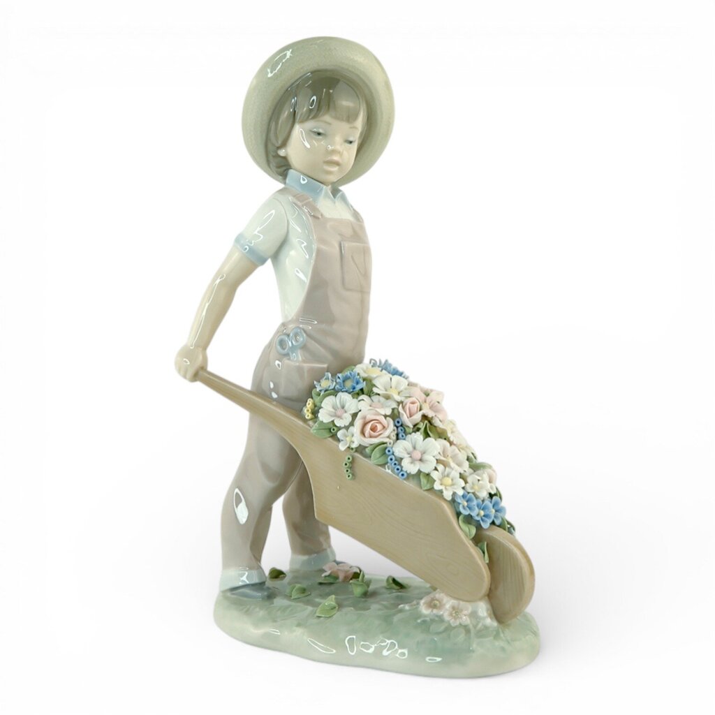 "Little Gardener" - Boy With Wheelbarrow 1283 - Acosta's Home