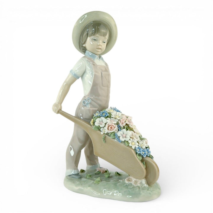 "Little Gardener" - Boy With Wheelbarrow 1283 - Acosta's Home