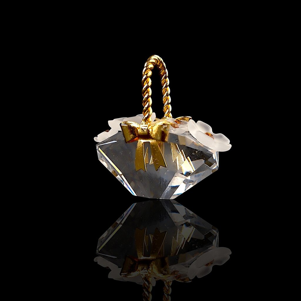 Crystal Flower Basket - Memories Collection - Acosta's Home